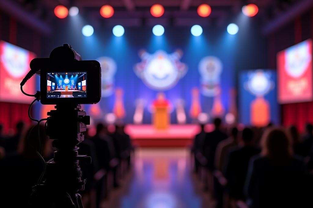 Live graduation ceremony broadcasting setup
